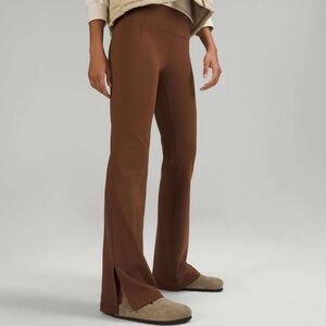 Lululemon super high rise groove pant nulu roasted brown size 6
